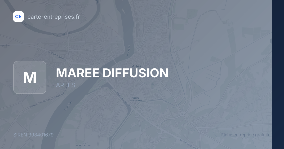 MAREE DIFFUSION — 398401679 — fiche entreprise