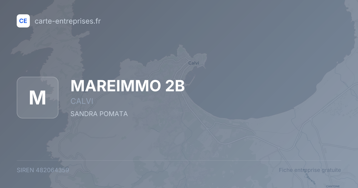 MAREIMMO 2B — 482064359 — fiche entreprise