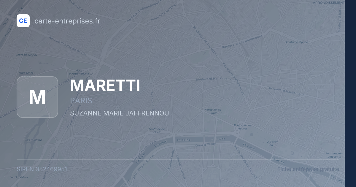 MARETTI — 352469951 — fiche entreprise