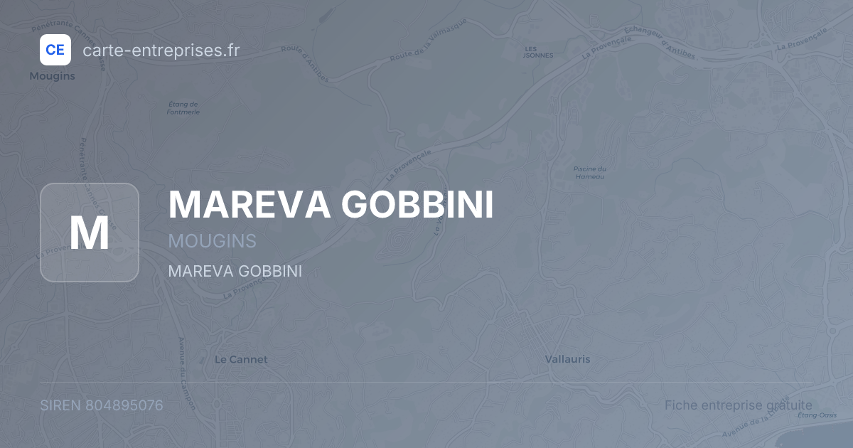 MAREVA GOBBINI — 804895076 — fiche entreprise