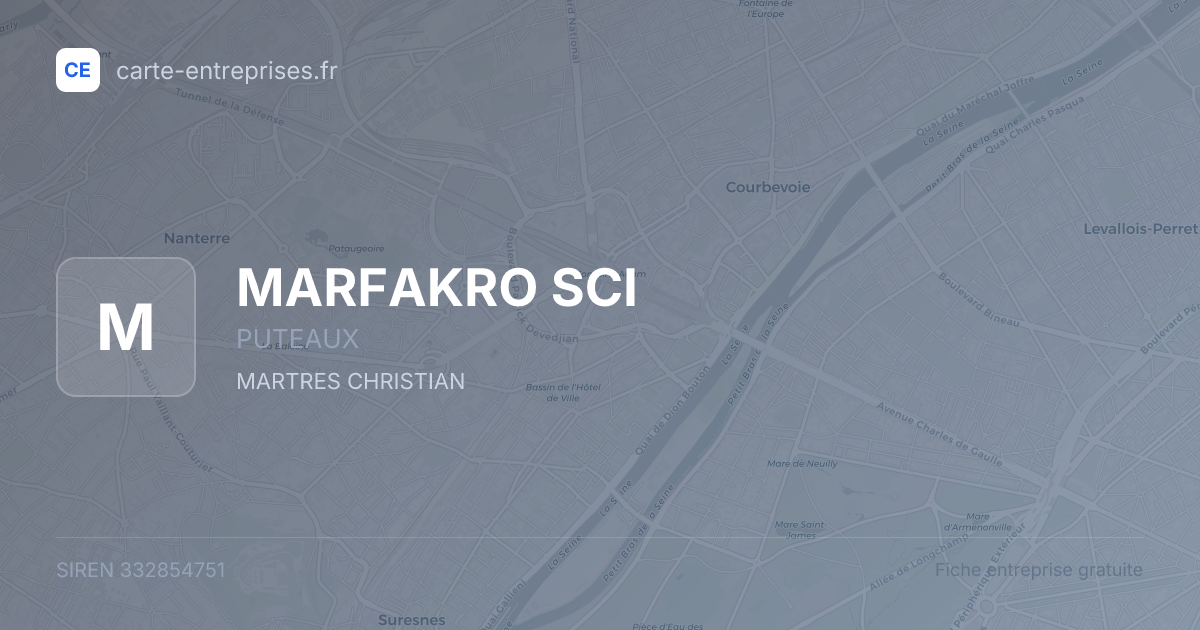 MARFAKRO SCI — 332854751 — fiche entreprise