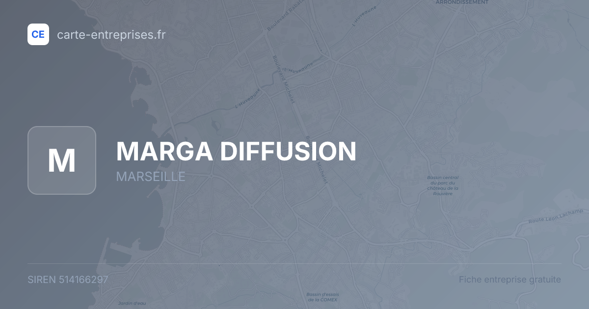 MARGA DIFFUSION — 514166297 — fiche entreprise