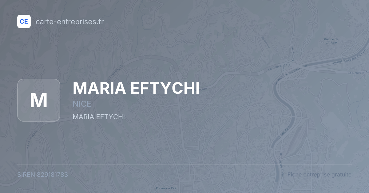 MARIA EFTYCHI — 829181783 — fiche entreprise