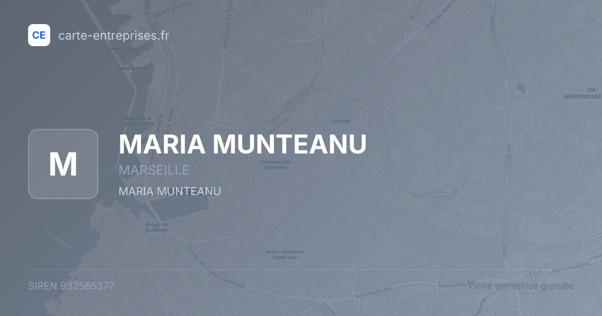 MARIA MUNTEANU — 932565377 — fiche entreprise