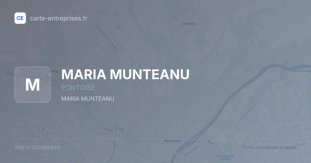 MARIA MUNTEANU — 982005449 — fiche entreprise
