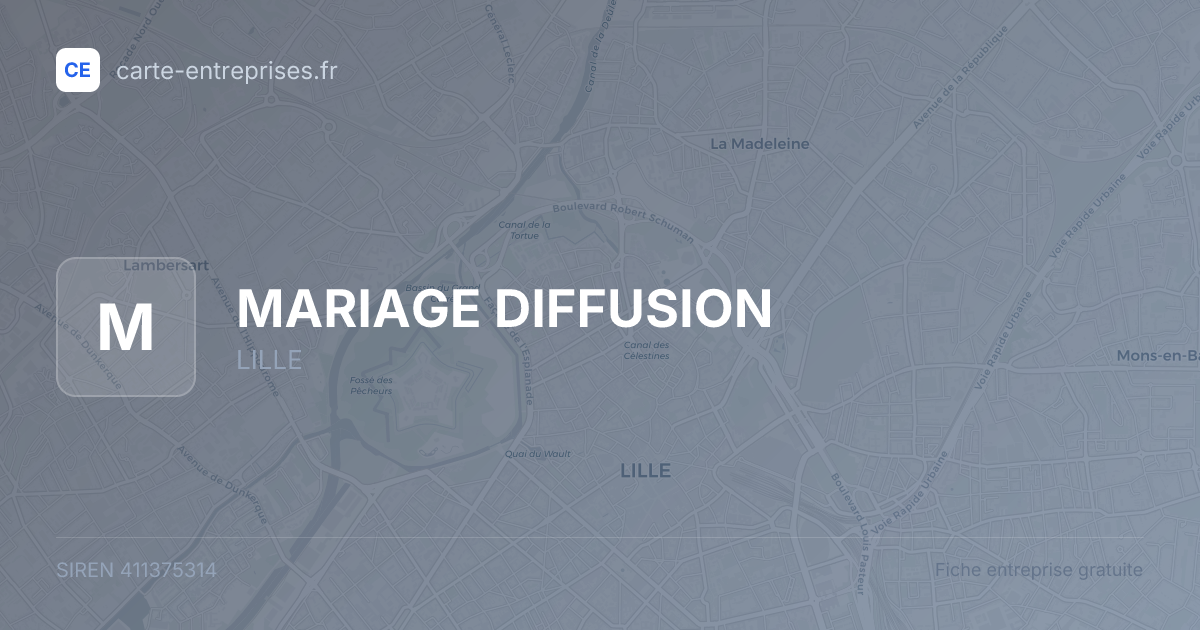 MARIAGE DIFFUSION — 411375314 — fiche entreprise