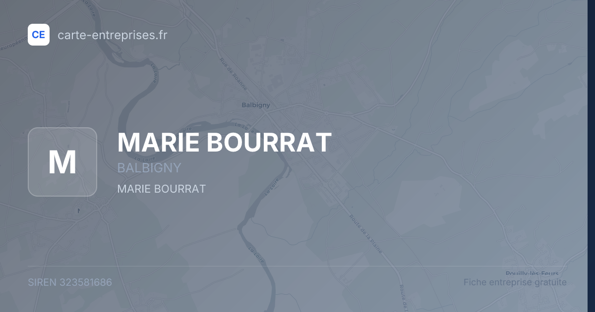 MARIE BOURRAT — 323581686 — fiche entreprise