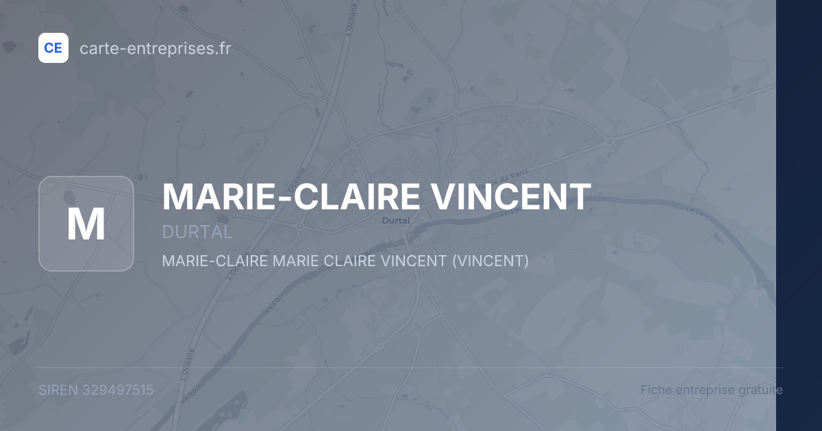 MARIE-CLAIRE VINCENT — 329497515 — fiche entreprise
