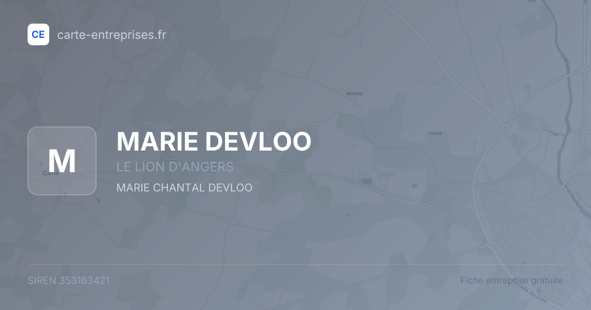 MARIE DEVLOO — 353163421 — fiche entreprise