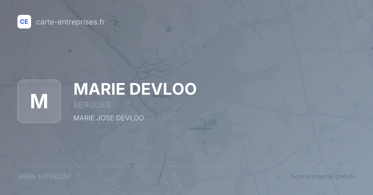 MARIE DEVLOO — 437992357 — fiche entreprise