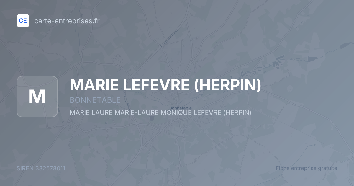 MARIE LEFEVRE (HERPIN) — 382578011 — fiche entreprise