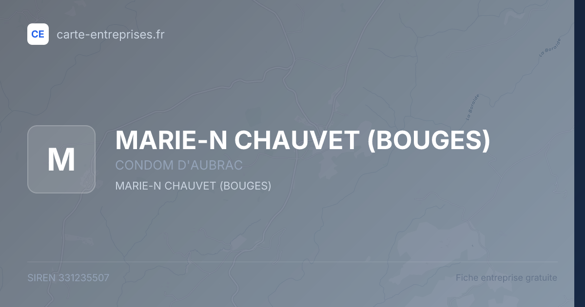 MARIE-N CHAUVET (BOUGES) — 331235507 — fiche entreprise