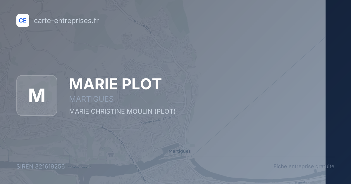 MARIE PLOT — 321619256 — fiche entreprise