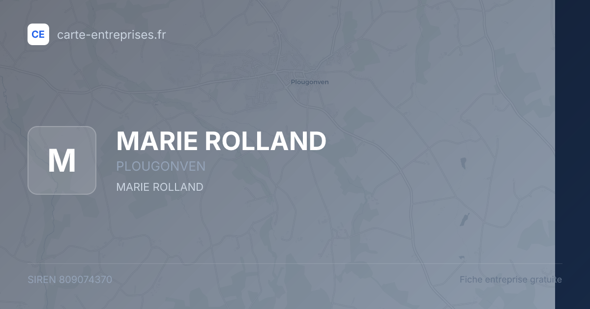 MARIE ROLLAND — 809074370 — fiche entreprise