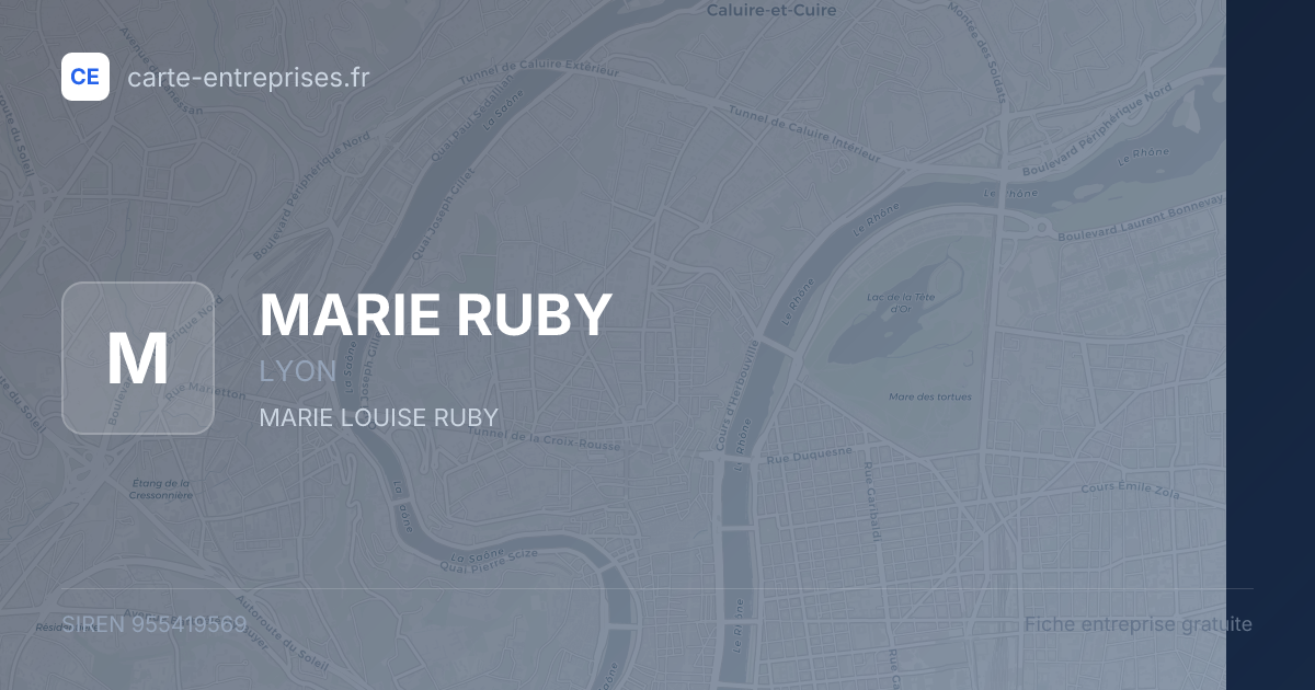 MARIE RUBY — 955419569 — fiche entreprise