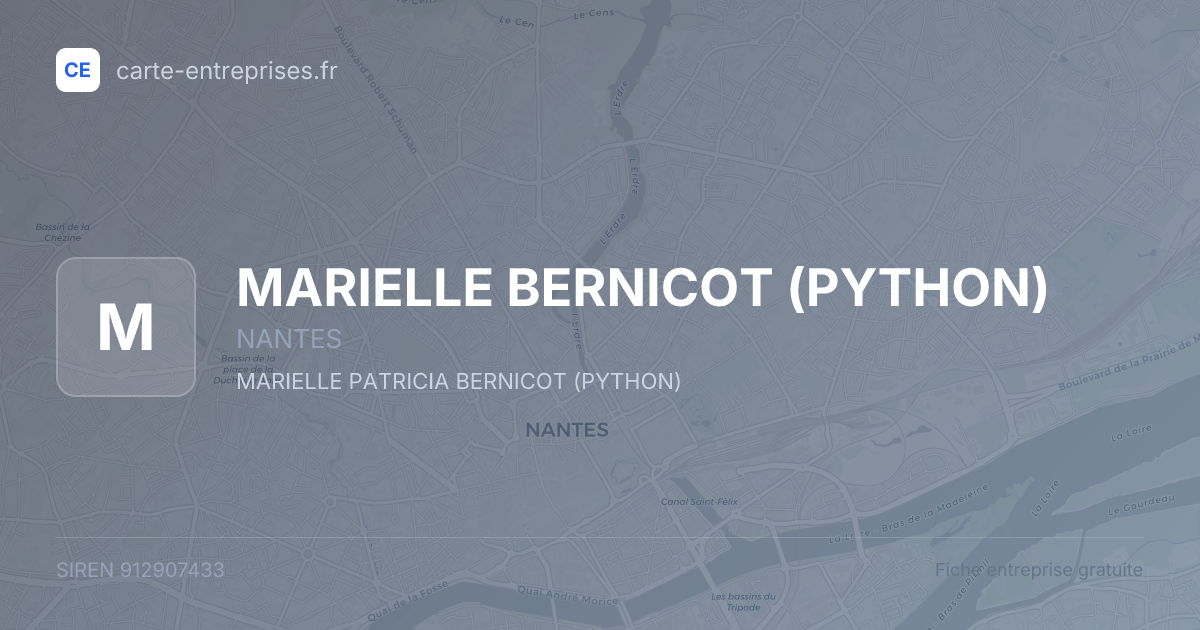 MARIELLE BERNICOT (PYTHON) — 912907433 — fiche entreprise