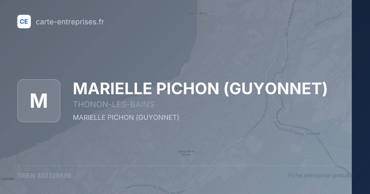MARIELLE PICHON (GUYONNET) — 332328699 — fiche entreprise