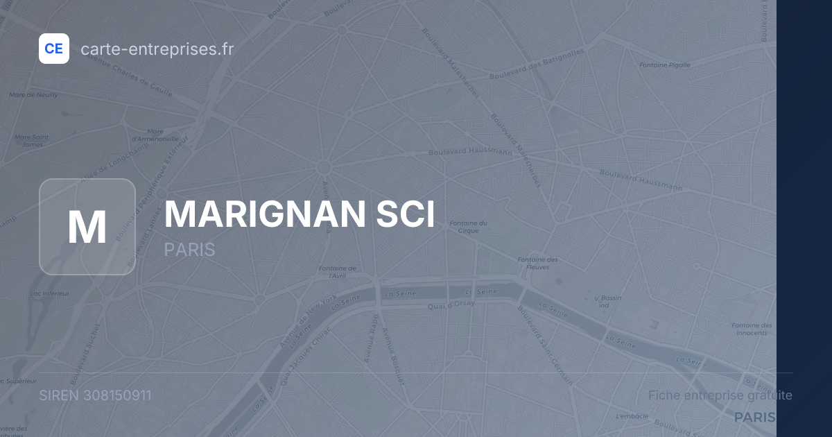 MARIGNAN SCI — 308150911 — fiche entreprise