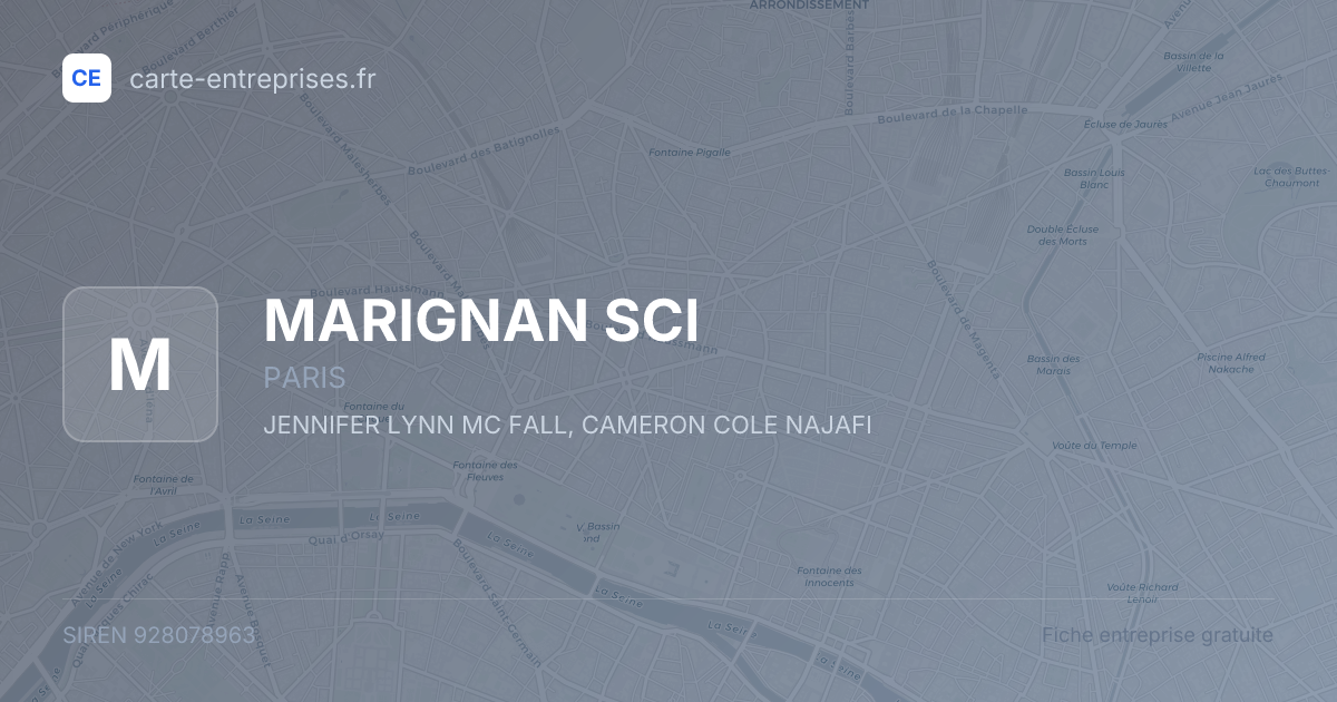 MARIGNAN SCI — 928078963 — fiche entreprise