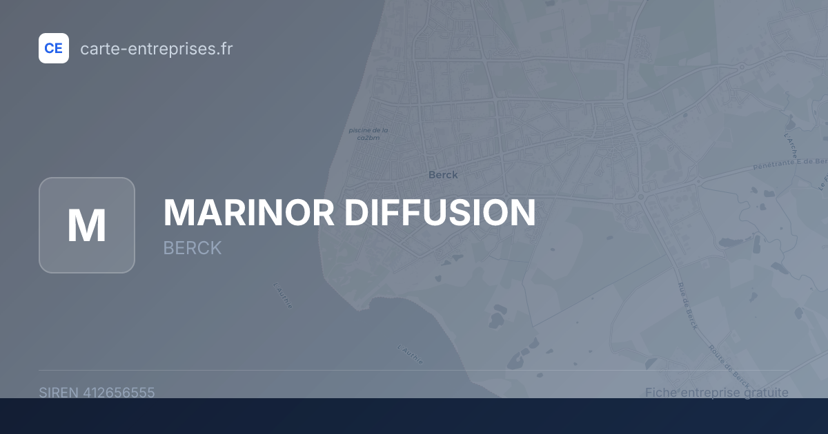 MARINOR DIFFUSION — 412656555 — fiche entreprise
