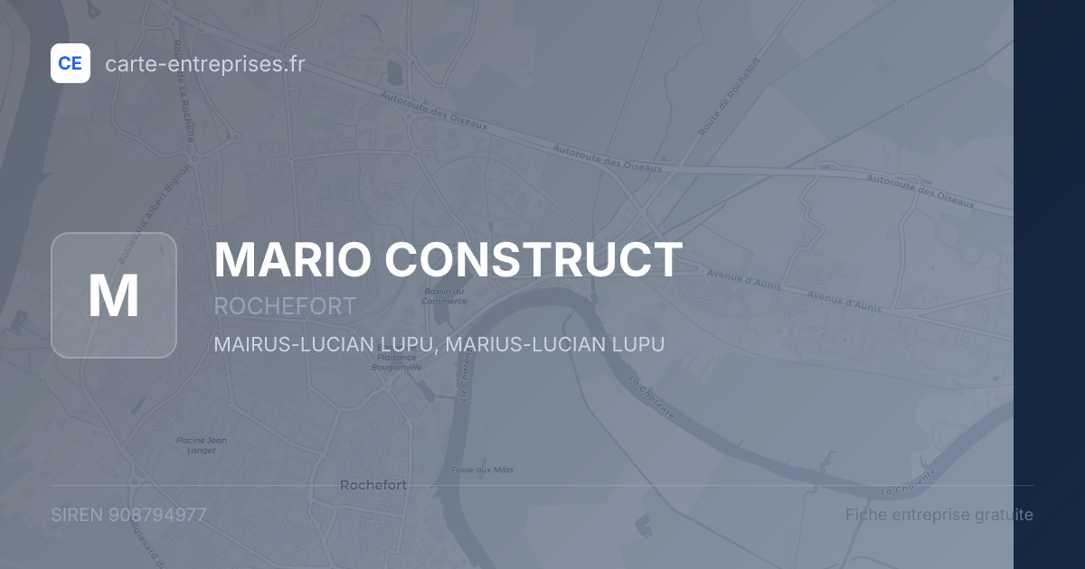 MARIO CONSTRUCT — 908794977 — fiche entreprise