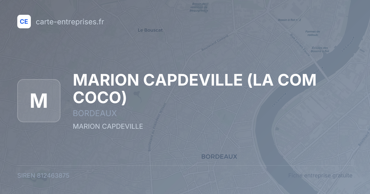 MARION CAPDEVILLE (LA COM COCO) — 812463875 — fiche entreprise