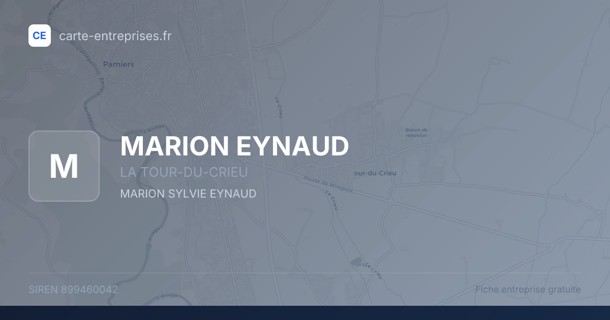 MARION EYNAUD — 899460042 — fiche entreprise
