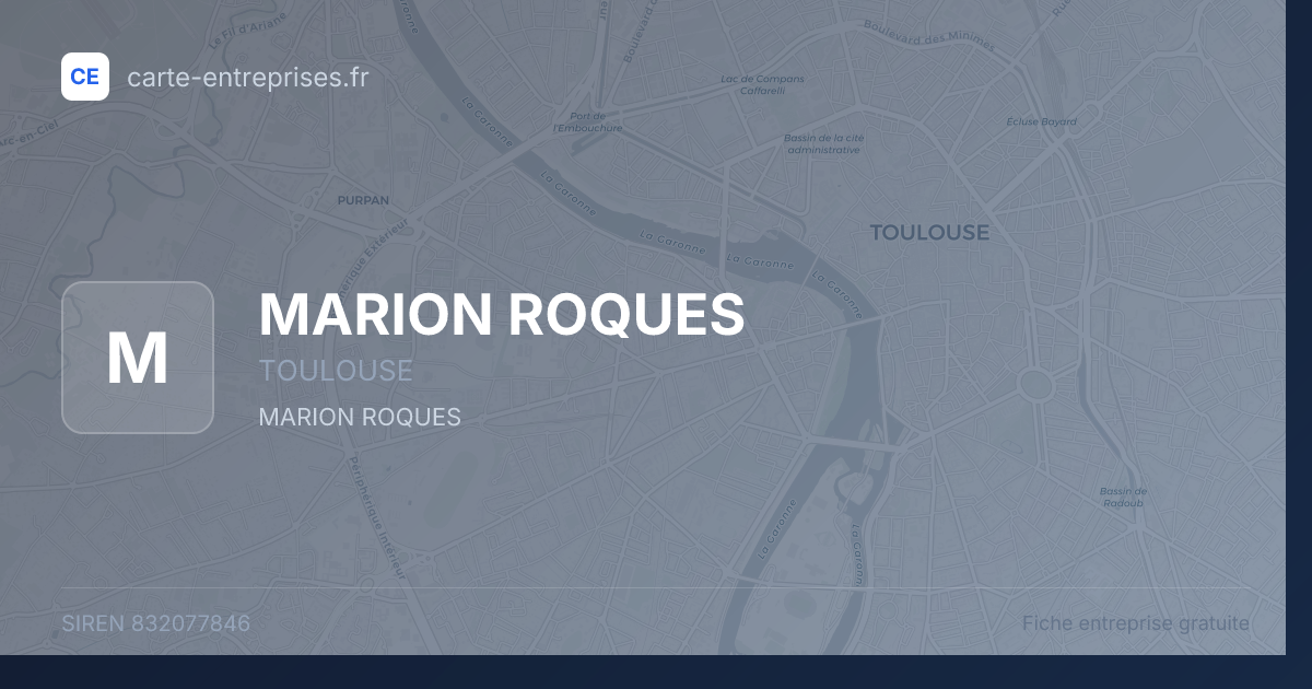 MARION ROQUES — 832077846 — fiche entreprise
