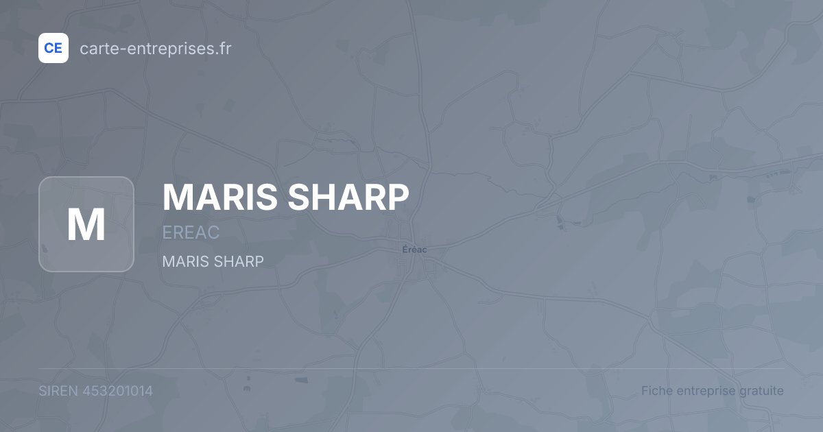 MARIS SHARP — 453201014 — fiche entreprise