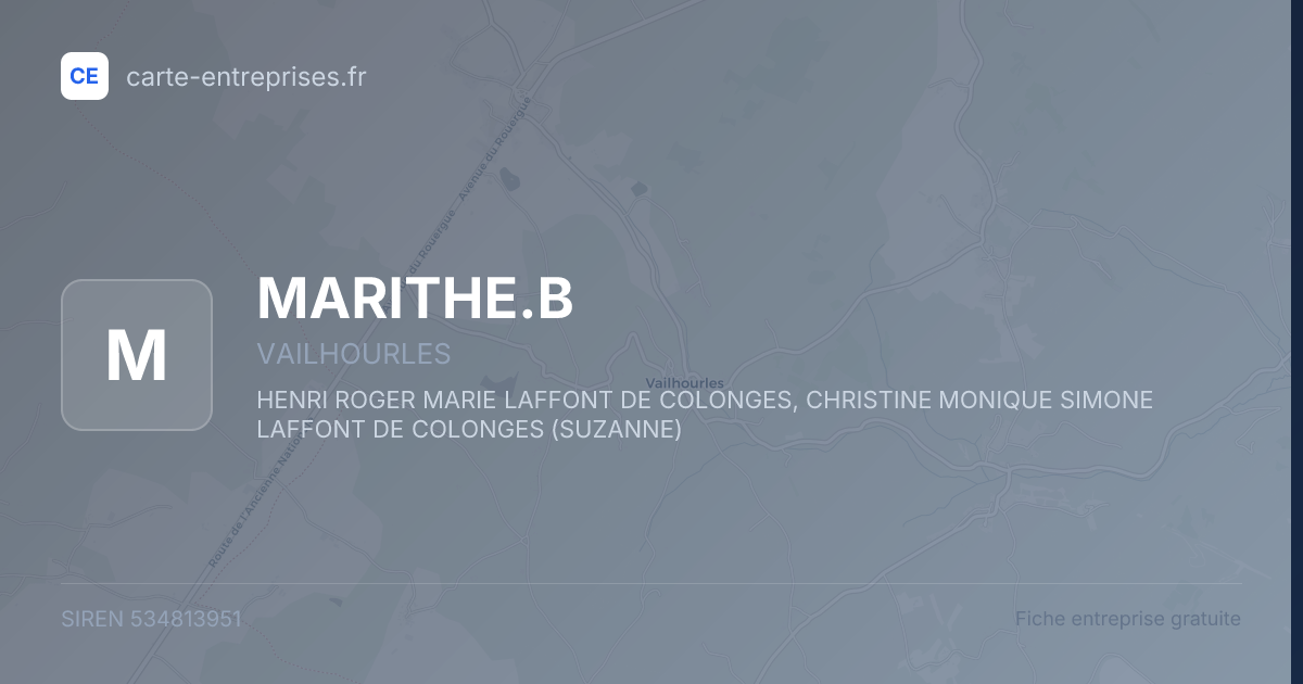 MARITHE.B — 534813951 — fiche entreprise