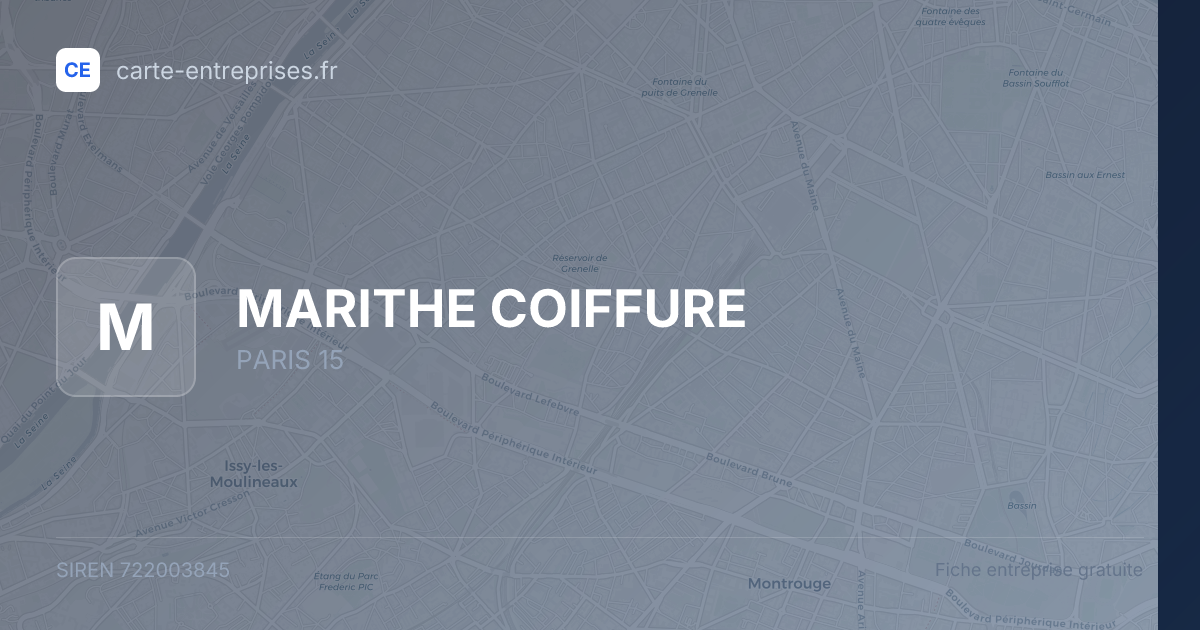 MARITHE COIFFURE — 722003845 — fiche entreprise