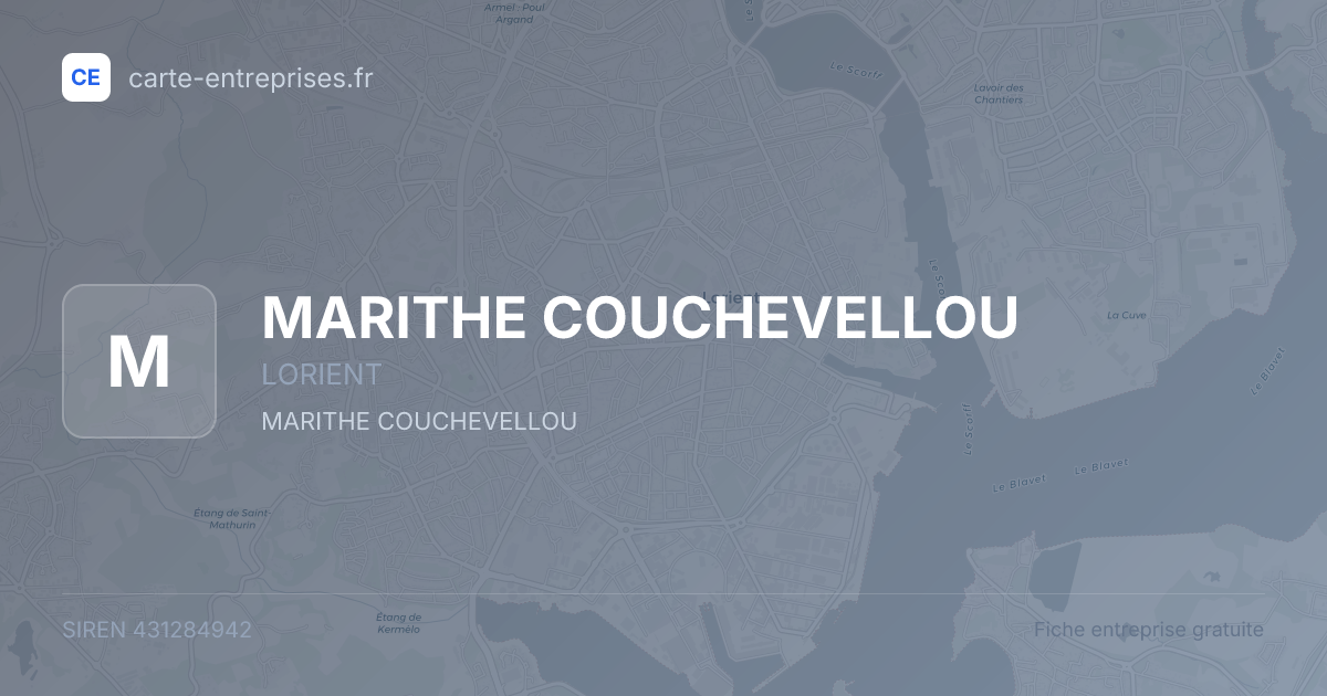 MARITHE COUCHEVELLOU — 431284942 — fiche entreprise