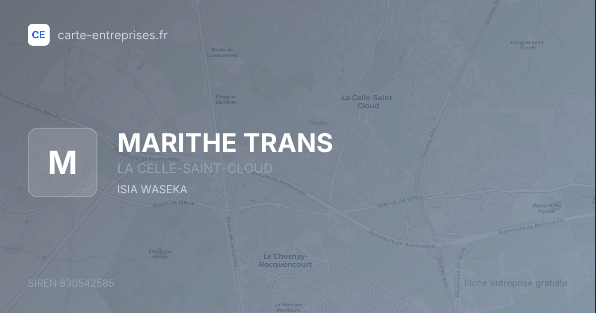 MARITHE TRANS — 830542585 — fiche entreprise