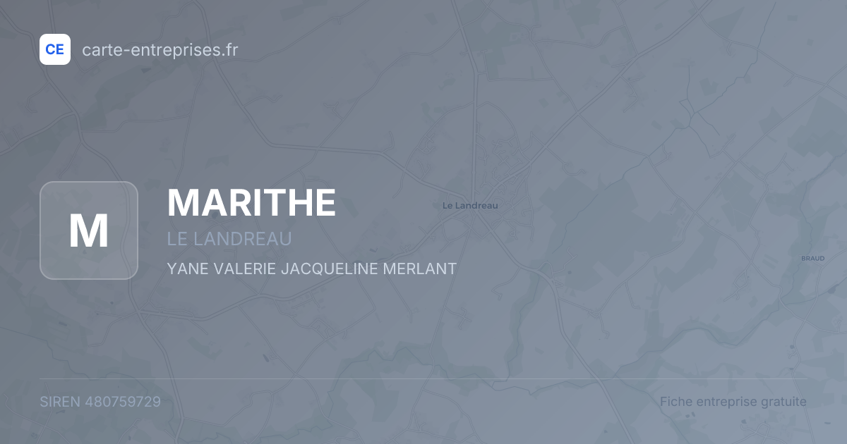 MARITHE — 480759729 — fiche entreprise