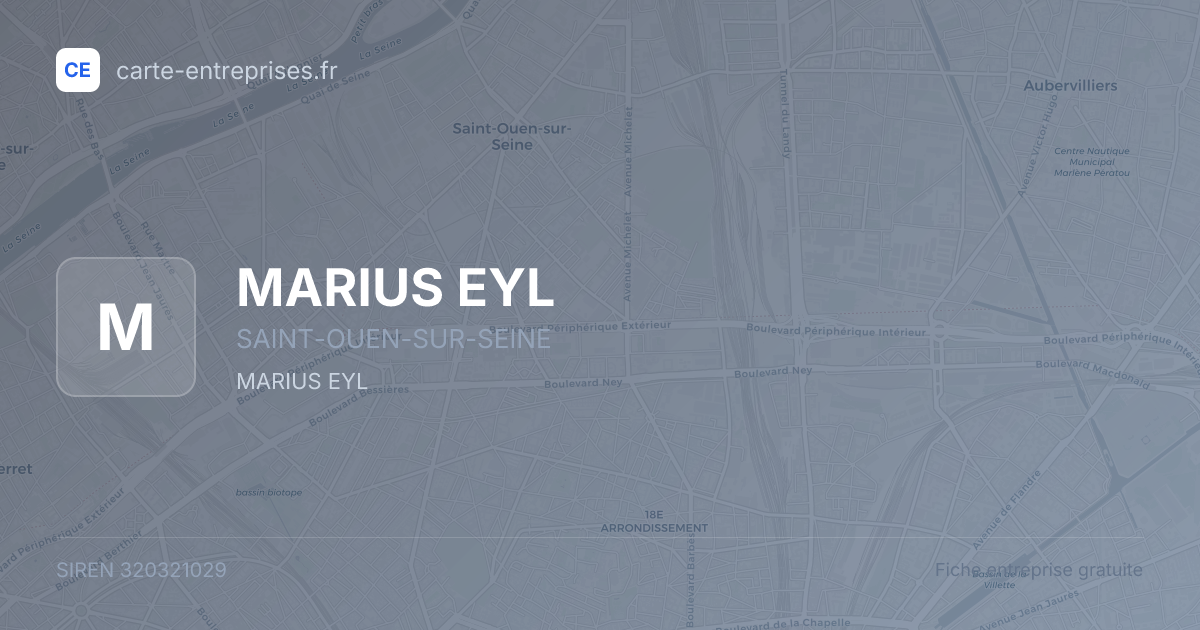 MARIUS EYL — 320321029 — fiche entreprise