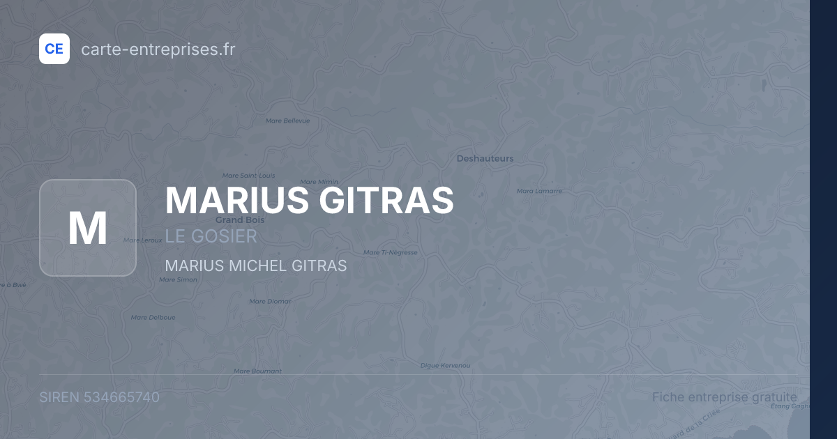 MARIUS GITRAS — 534665740 — fiche entreprise