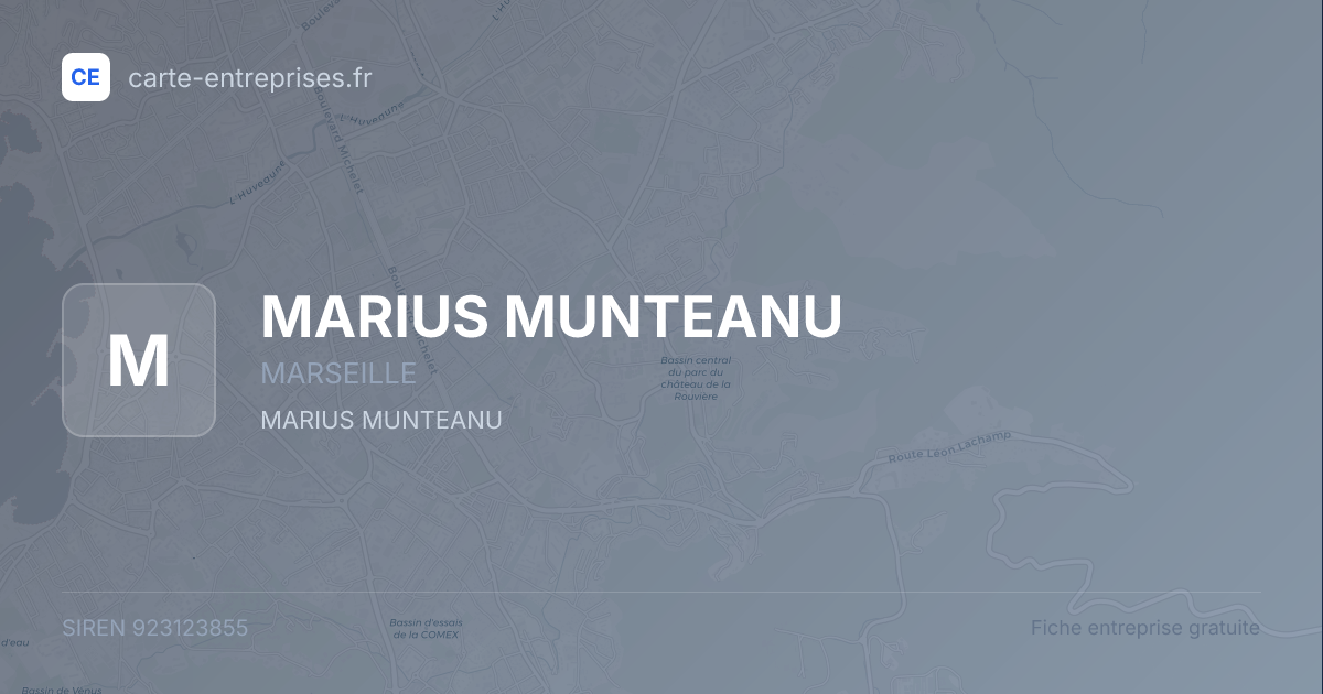 MARIUS MUNTEANU — 923123855 — fiche entreprise
