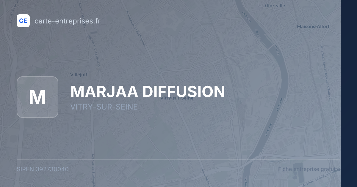 MARJAA  DIFFUSION — 392730040 — fiche entreprise