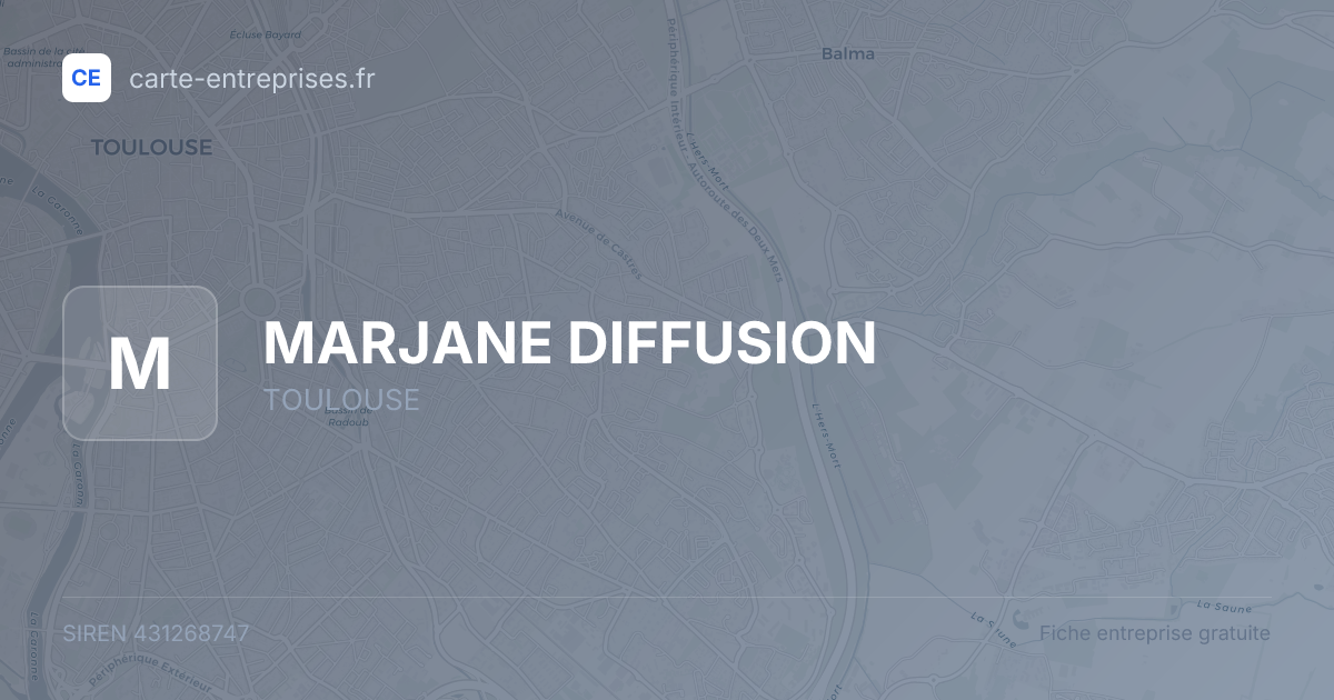 MARJANE DIFFUSION — 431268747 — fiche entreprise