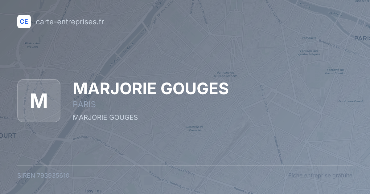 MARJORIE GOUGES — 793935610 — fiche entreprise