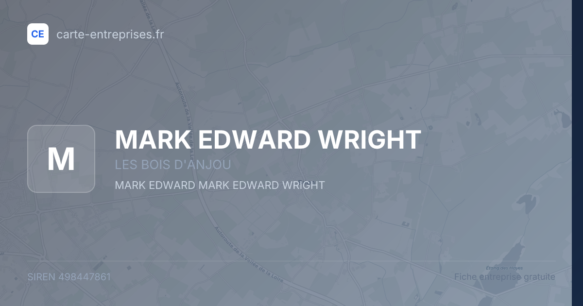 MARK EDWARD WRIGHT — 498447861 — fiche entreprise