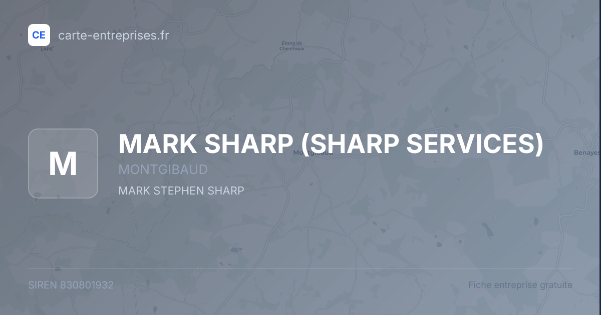 MARK SHARP (SHARP SERVICES) — 830801932 — fiche entreprise