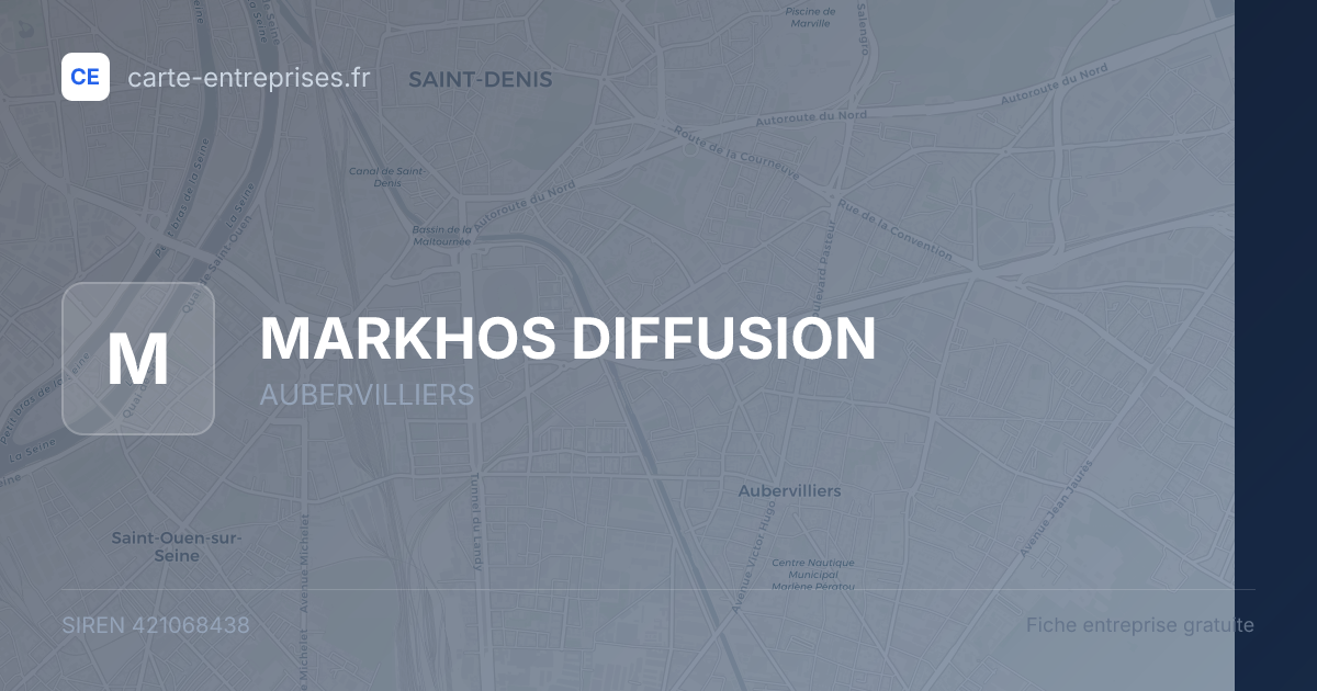 MARKHOS DIFFUSION — 421068438 — fiche entreprise