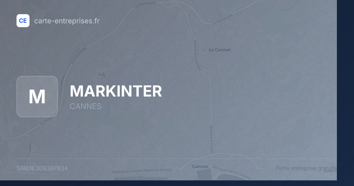 MARKINTER — 309397834 — fiche entreprise