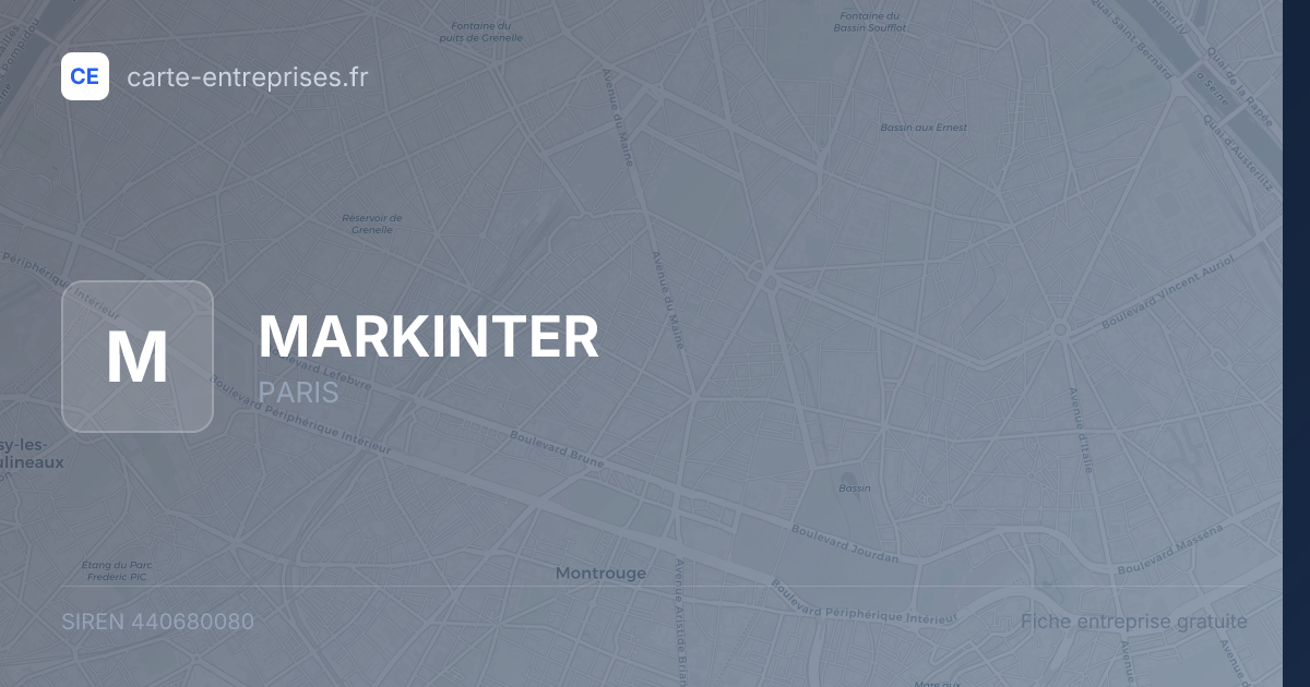 MARKINTER — 440680080 — fiche entreprise