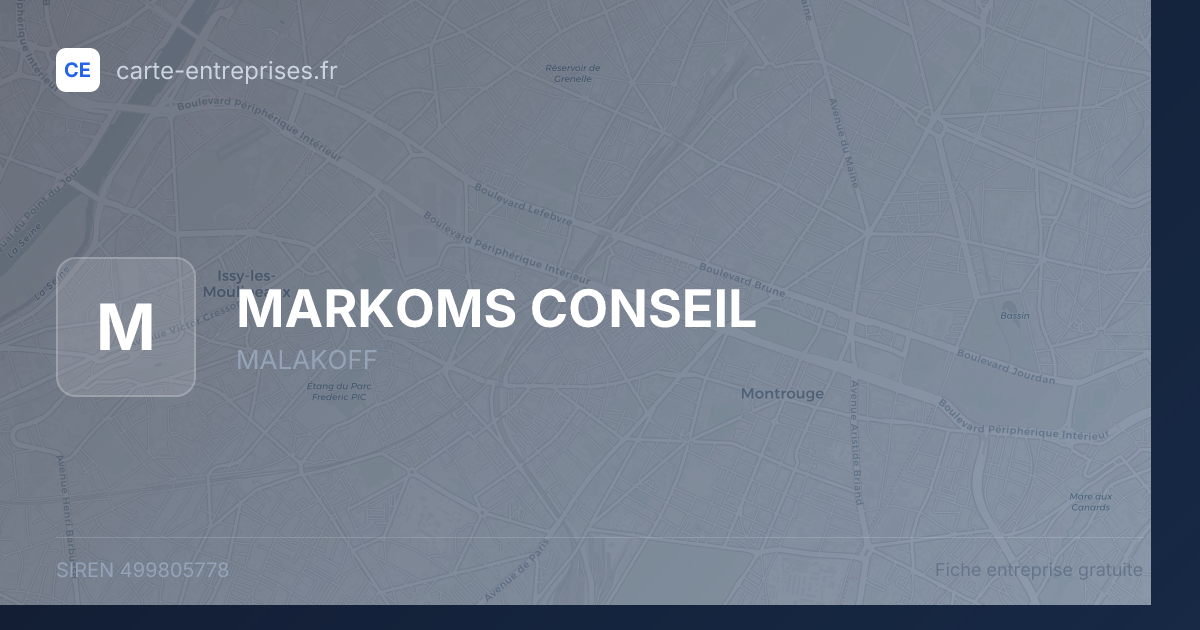 MARKOMS CONSEIL — 499805778 — fiche entreprise