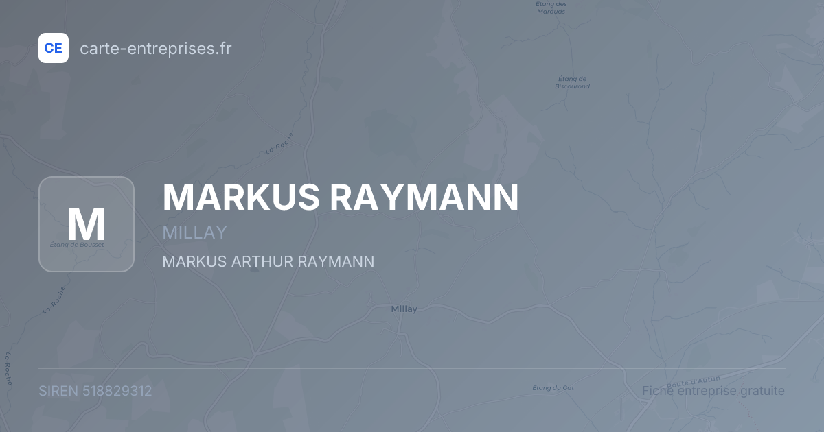 MARKUS RAYMANN — 518829312 — fiche entreprise
