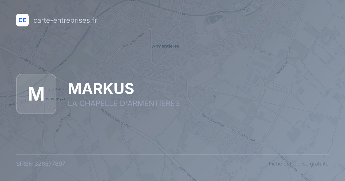 MARKUS — 326577897 — fiche entreprise