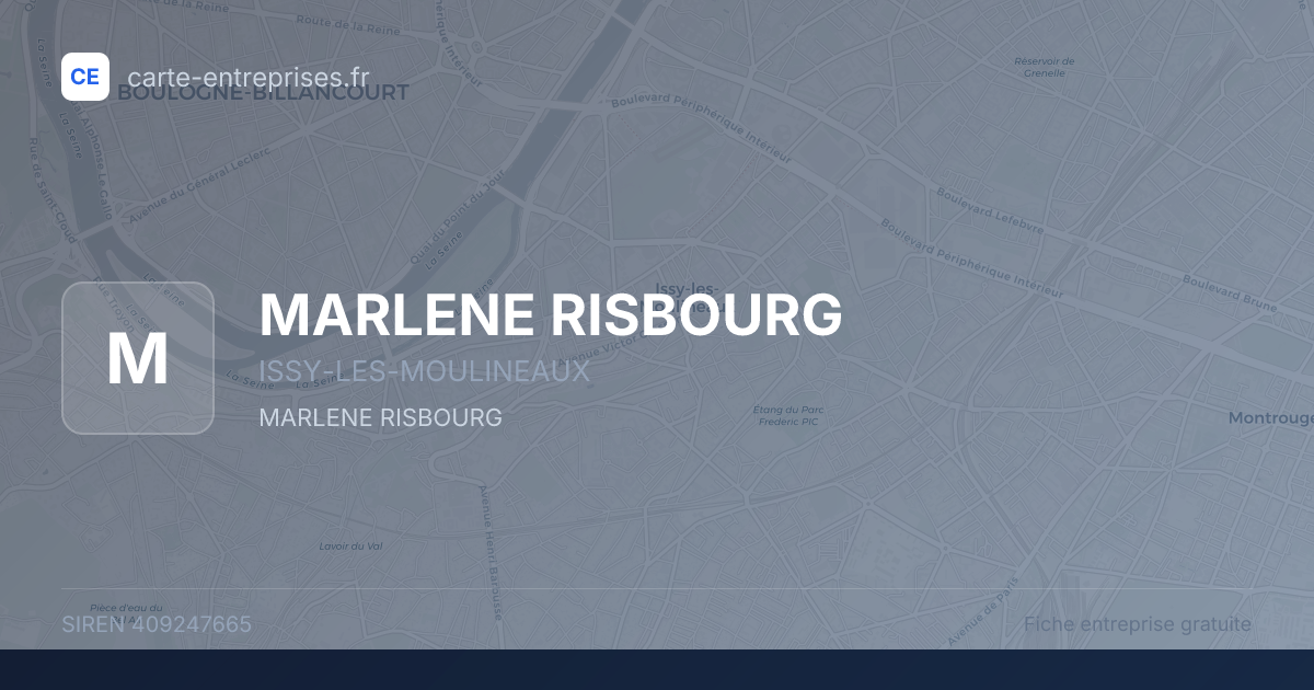 MARLENE RISBOURG — 409247665 — fiche entreprise