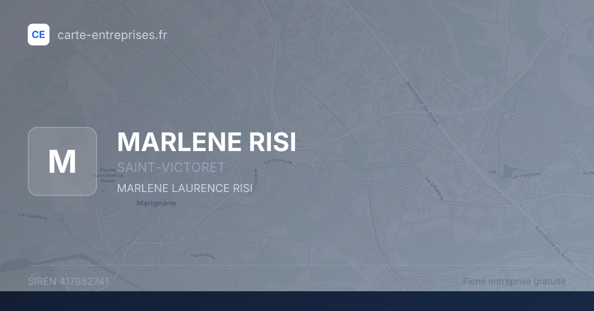 MARLENE RISI — 417982741 — fiche entreprise